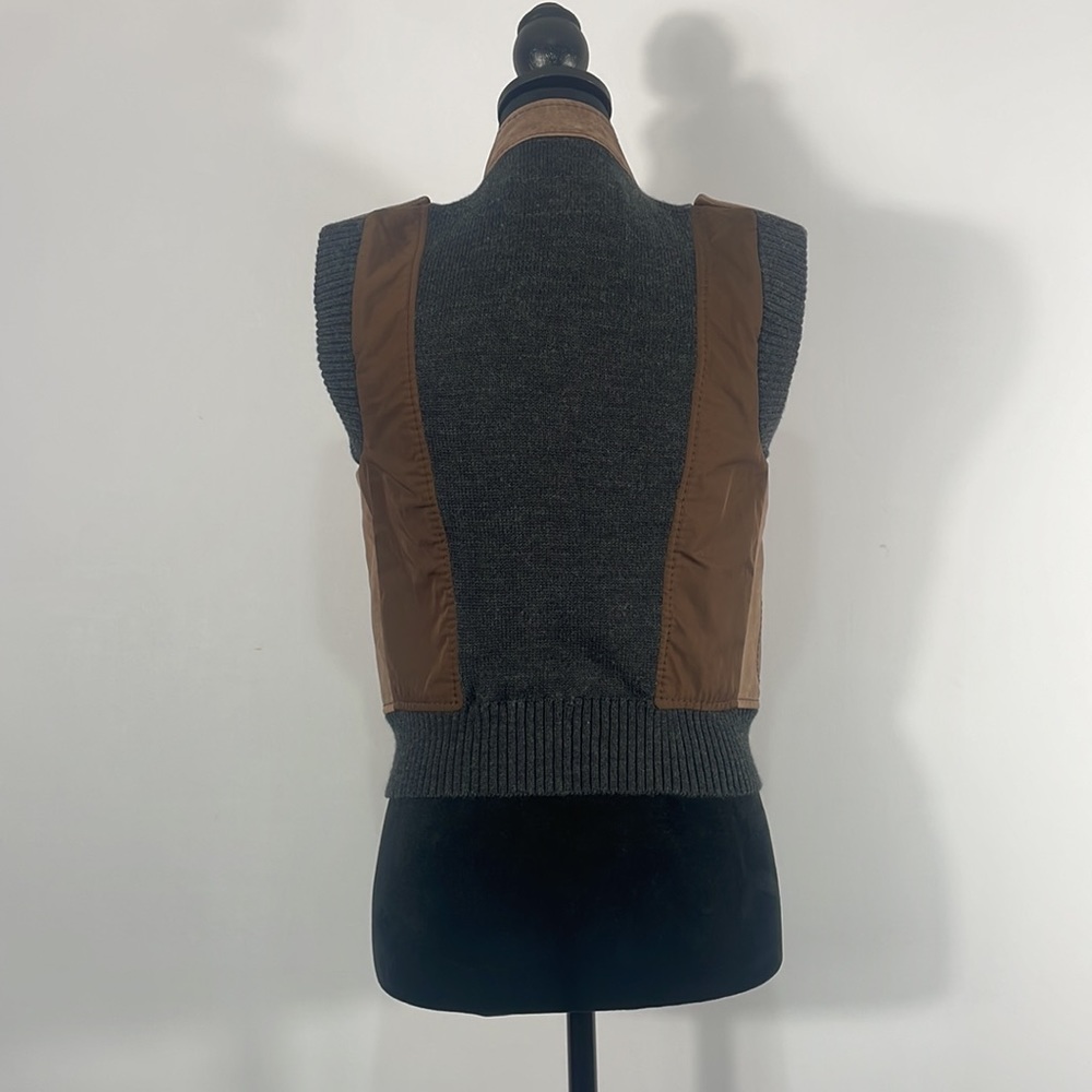 BCBG Maxazria, Brown, Leather, Biker Jacket, Vest, Size XSmall - Picture 4 of 14